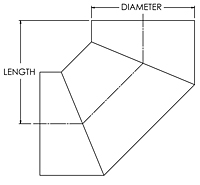 Dimensional Drawing for 90 Degree Short Radius Tube Elbows (EL-08)