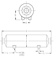 Dimensional Drawing for Mounting Supports - Type F Saddle Supports