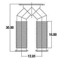 Dimensional Drawing for Cummins Wye Connectors (WYE-023578)