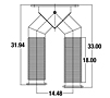 Dimensional Drawing for Cummins Wye Connectors (WYE-023579)