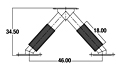 Dimensional Drawing for Detroit Diesel Wye Connectors (WYE-023617)